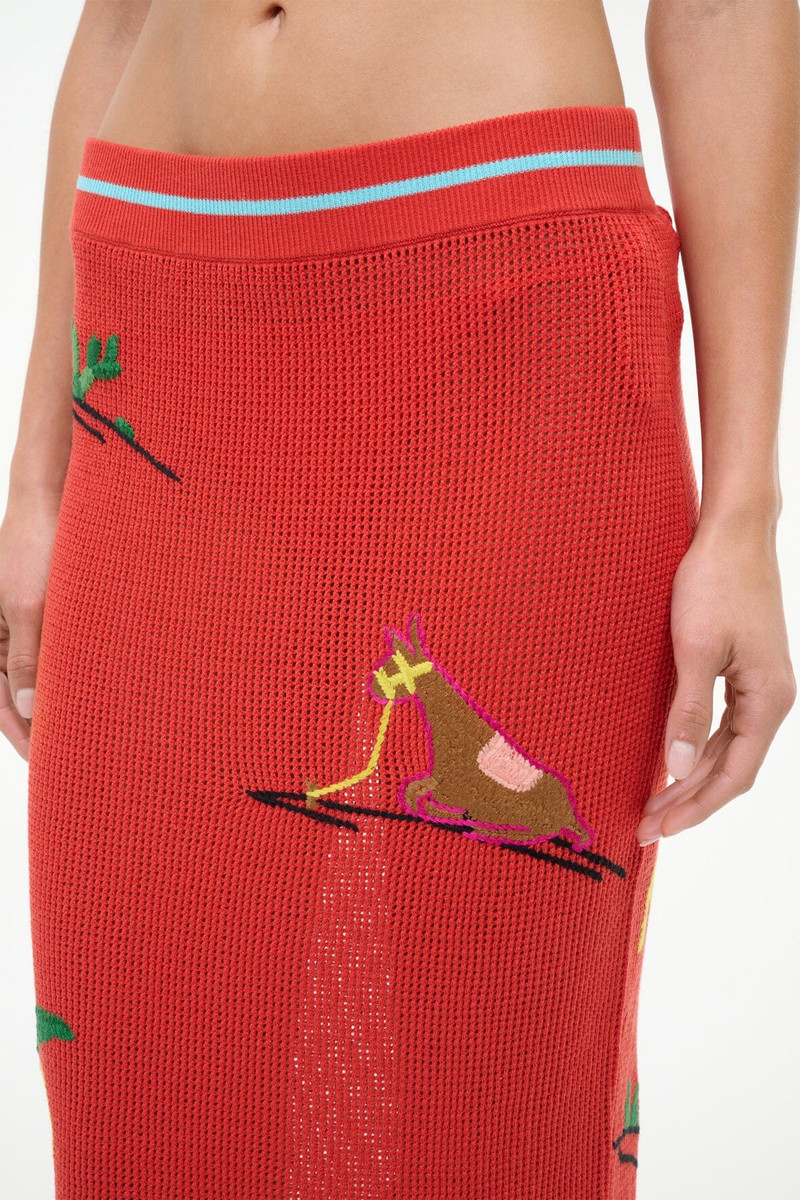 STAUD LEVANTE SKIRT RIVIERA FLAME 8