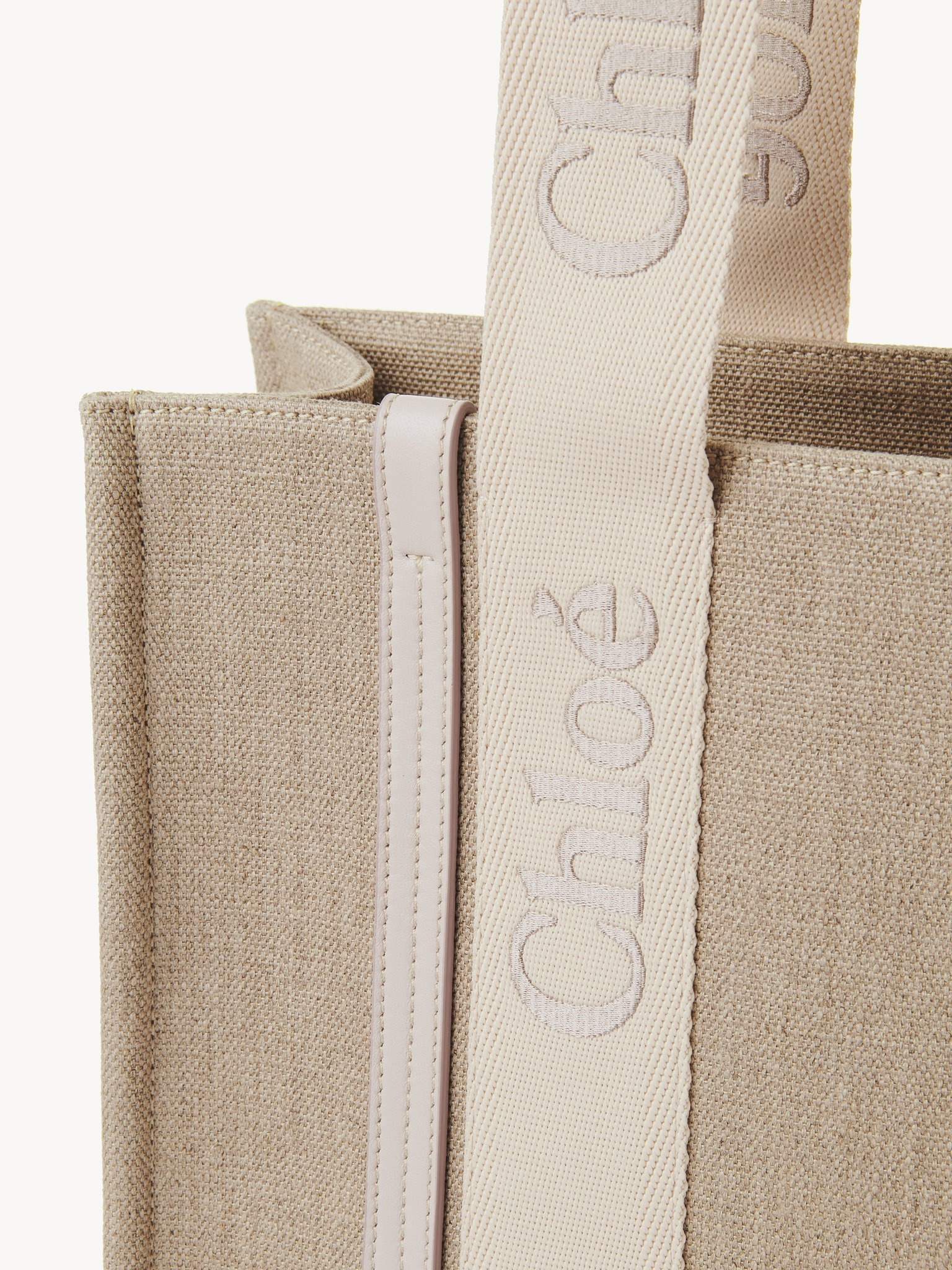 WOODY TOTE BAG IN LINEN - 6