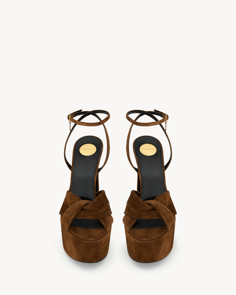 SAINT LAURENT FRANCIANE PLATFORM SANDALS IN SUEDE outlook