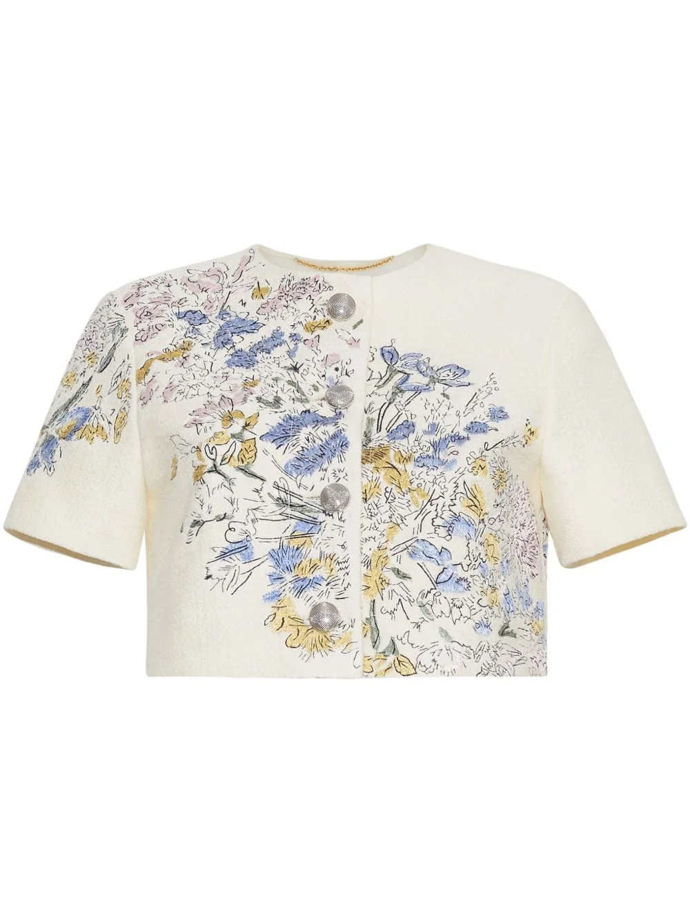embroidered cotton jacket - 1