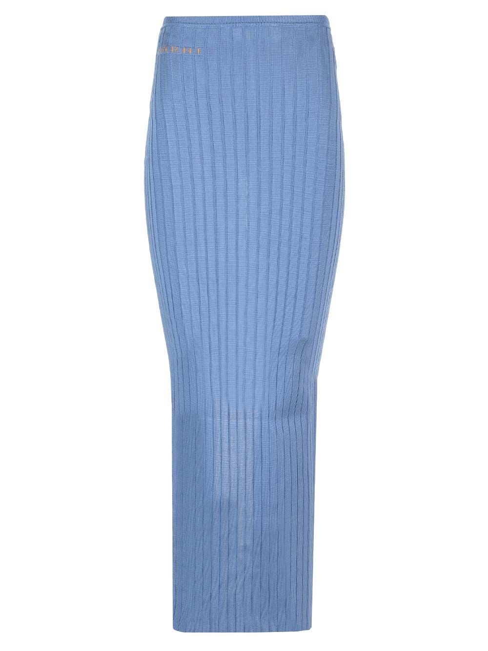 Long Celestial Ribbed Skirt Skirts Blue - 2