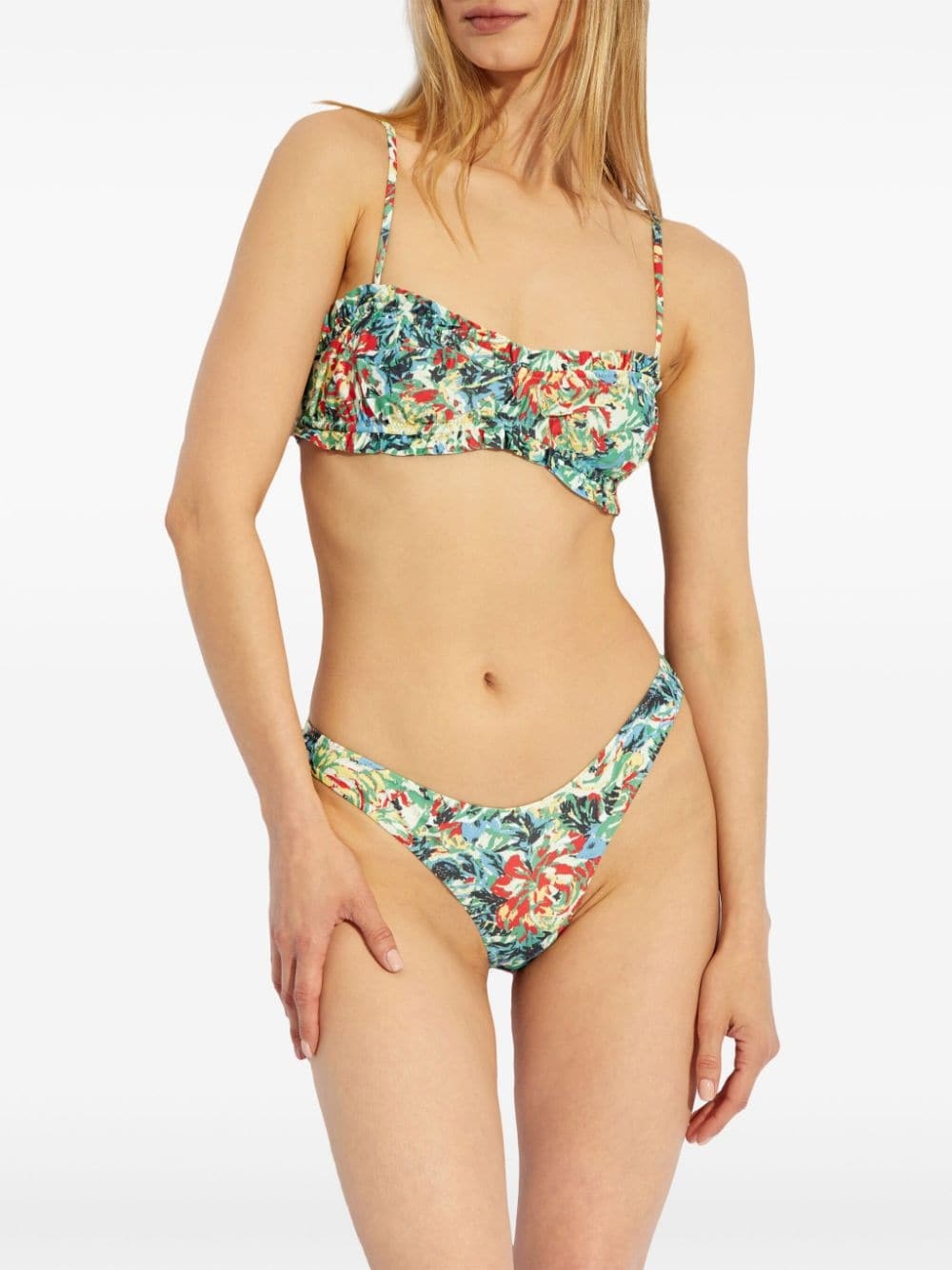 floral-print bikini bottoms - 3