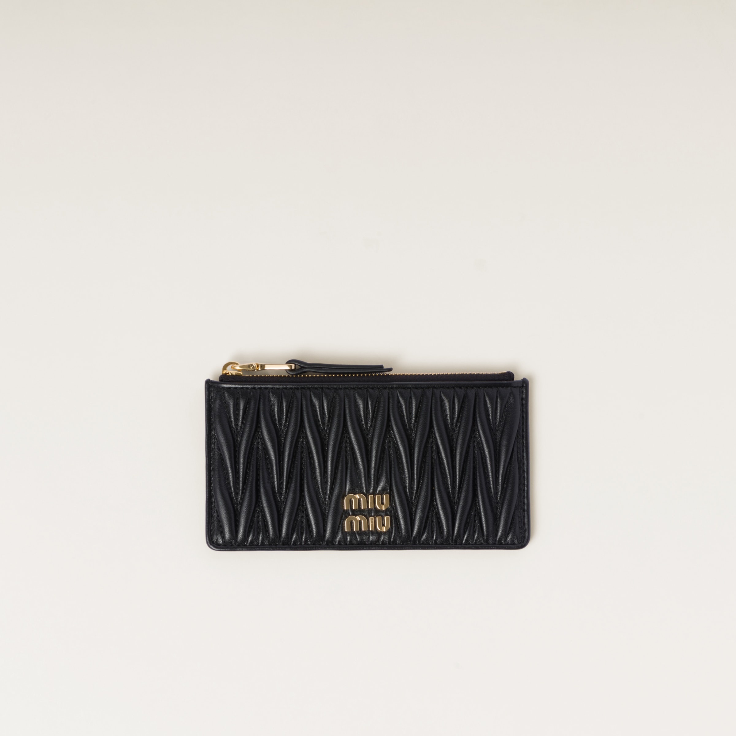 Matelassé nappa leather envelope wallet - 1