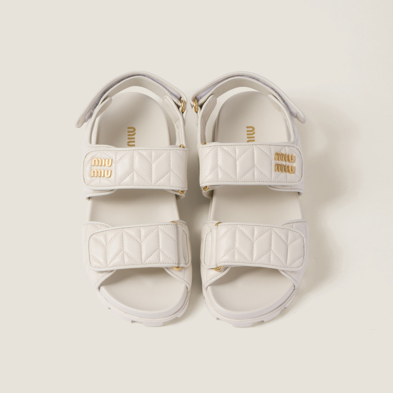 Sporty matelassé nappa leather sandals 4
