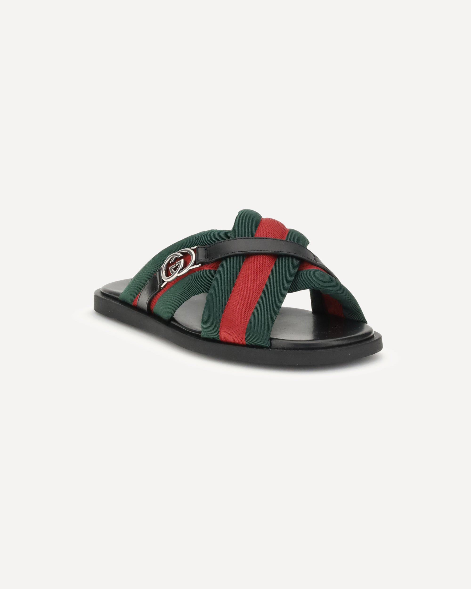 Web Sandals with Interlocking GG - 2