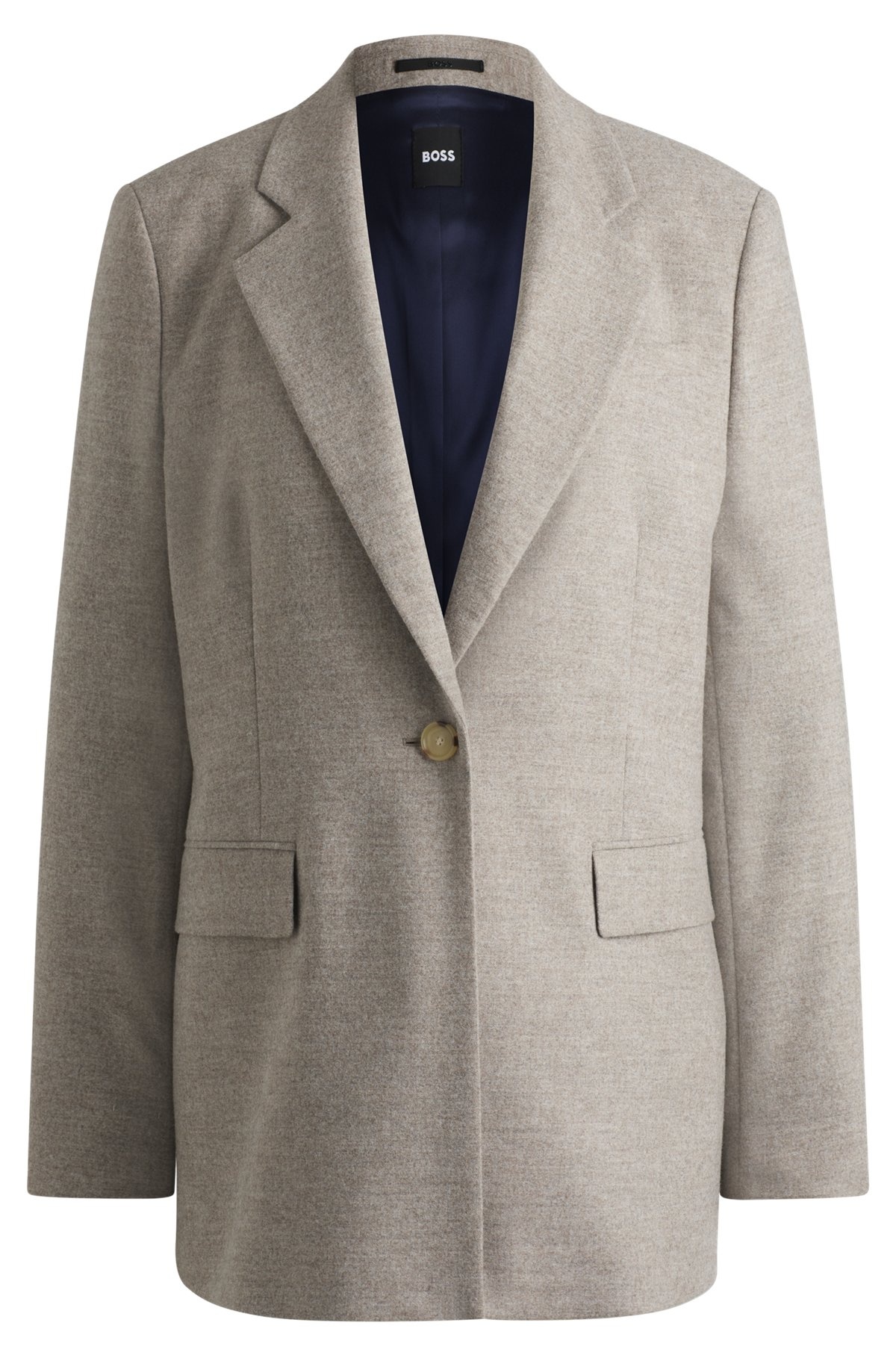 RELAXED-FIT JACKET IN STRETCH CLOTH - 1