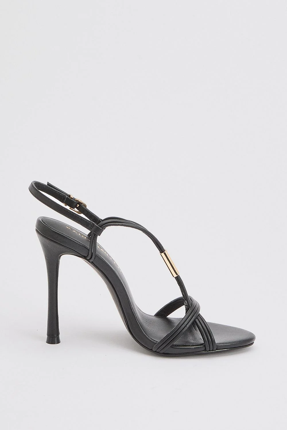 Leather Strappy Heeled Sandal - 1