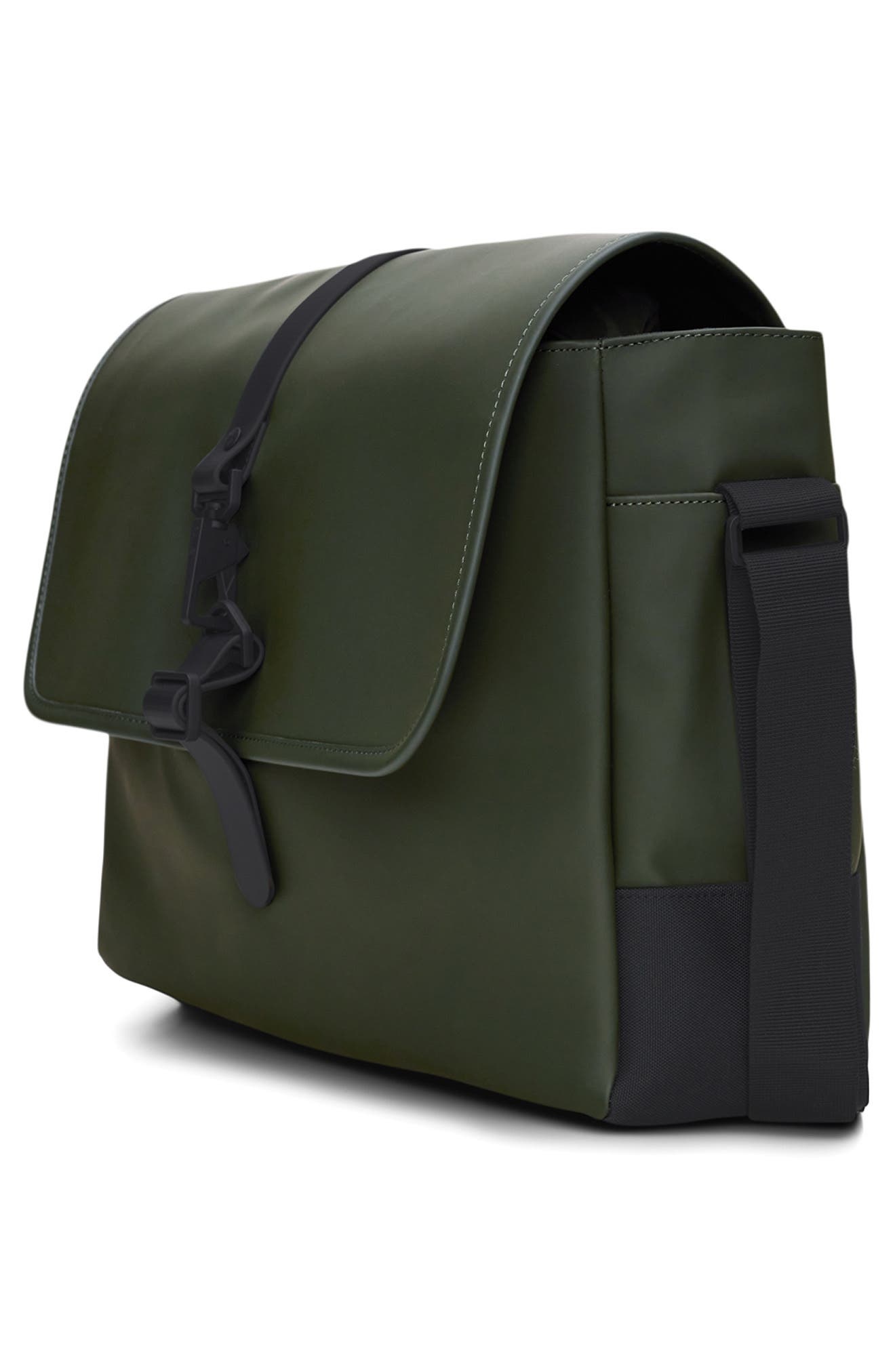 Rains W3 Waterproof Messenger Bag in Green at Nordstrom - 3