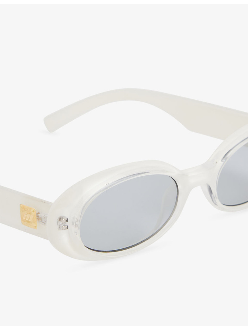 Le Specs Work It Oval-Frame Acetate Sunglasses outlook
