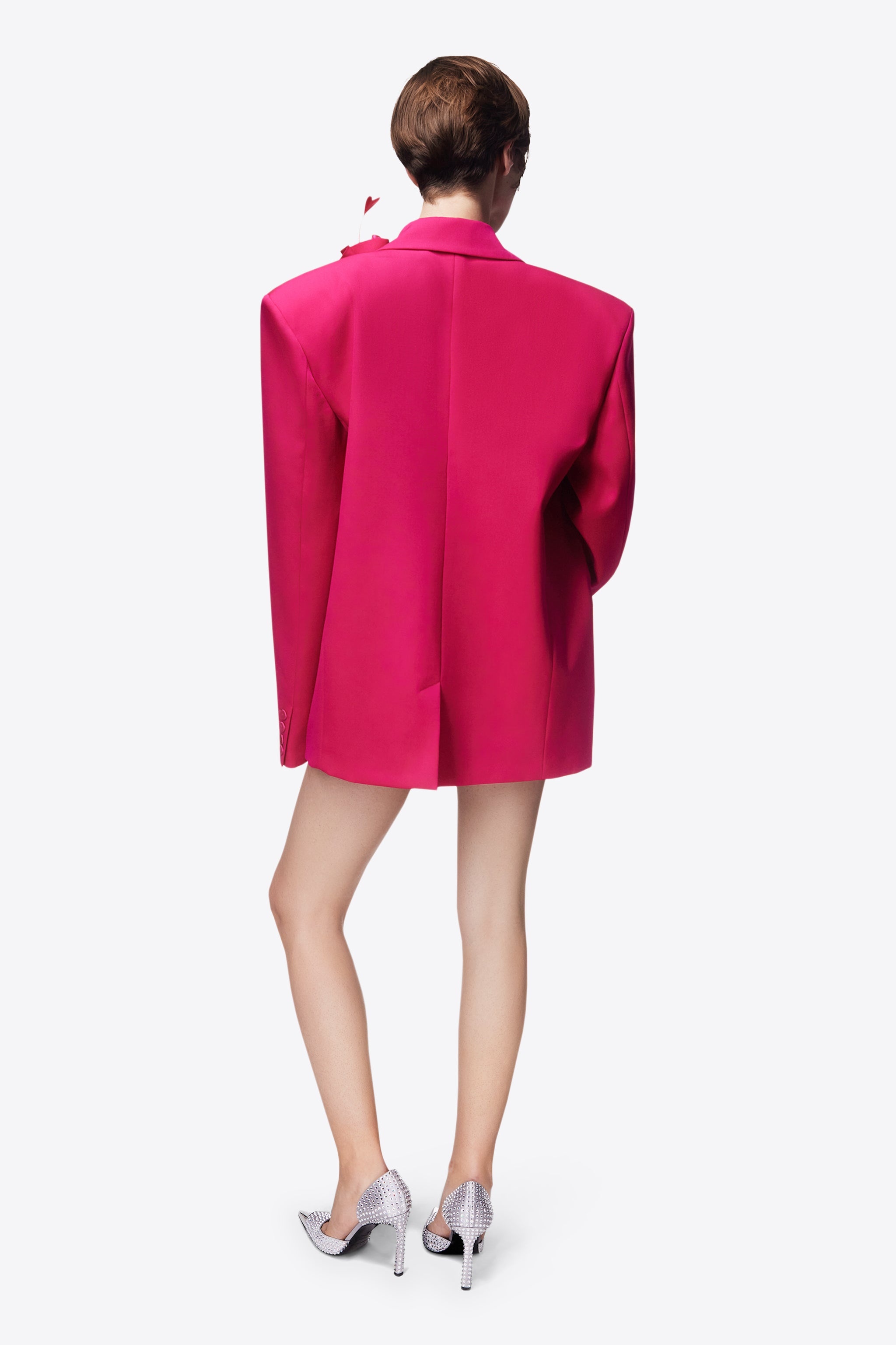 FLOWER CORSAGE OVERSIZED BLAZER - 5