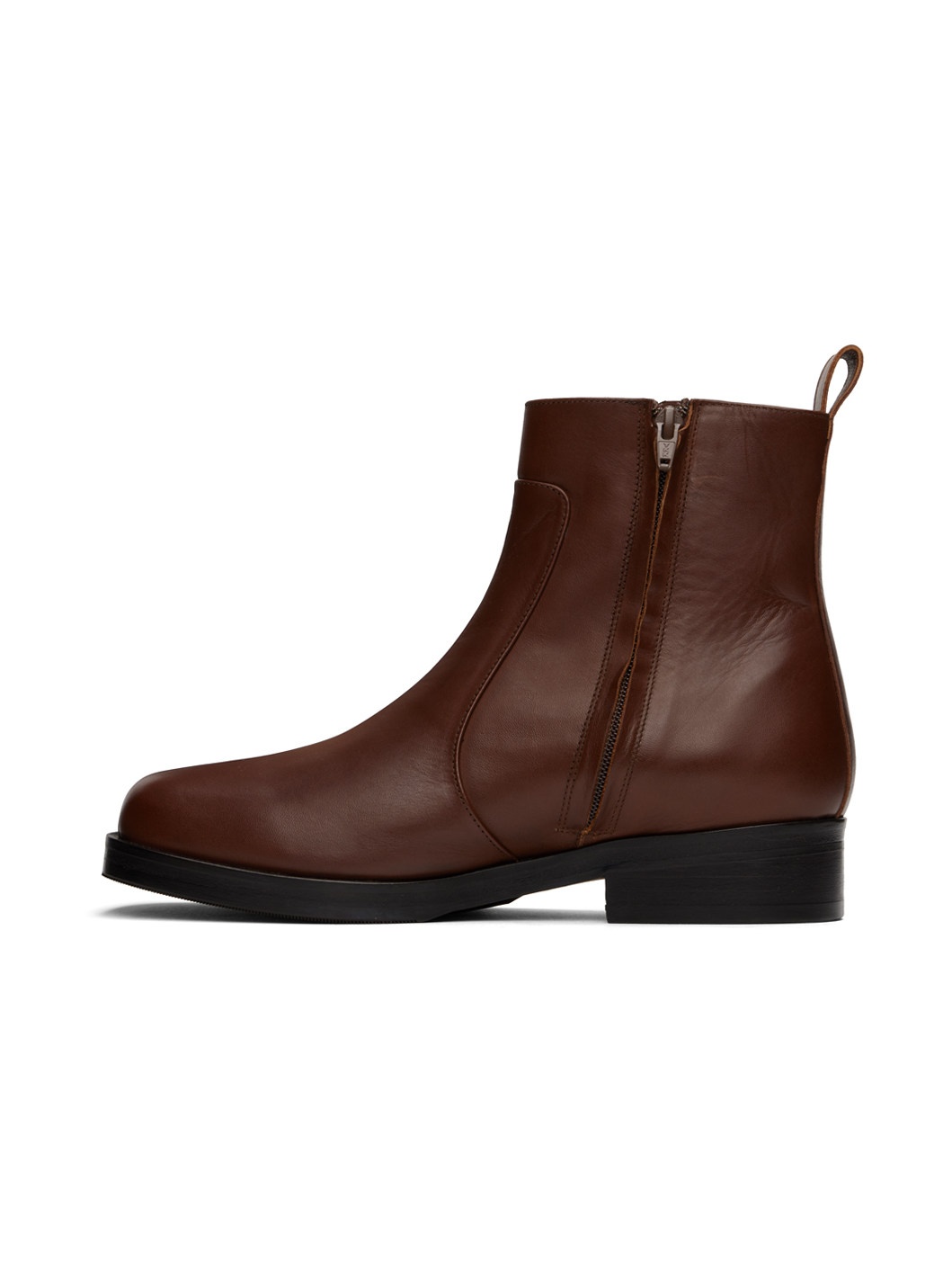 Brown Square Boots - 3