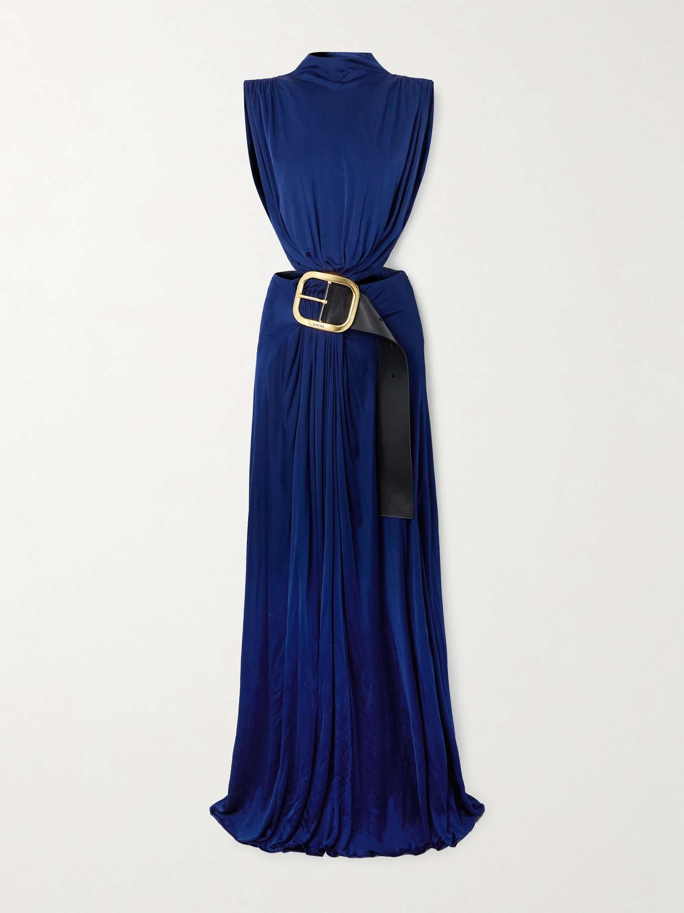 Embellished gathered jersey gown - 1