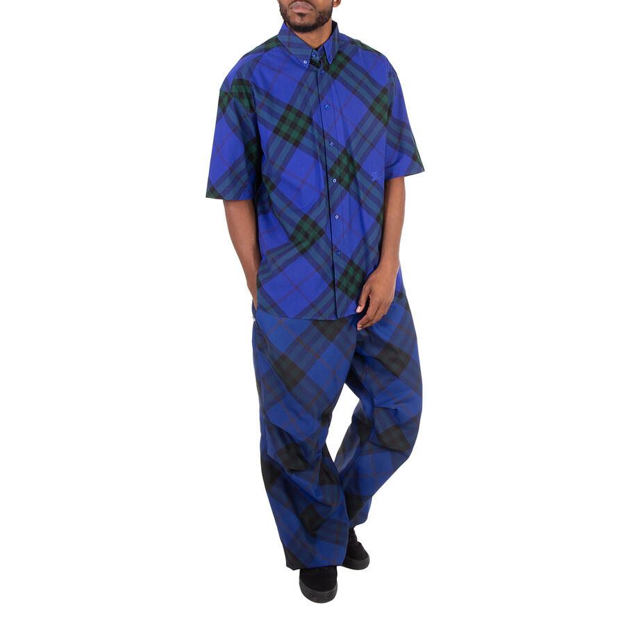 Burberry Straight Leg Checkered Twill Trousers - 2