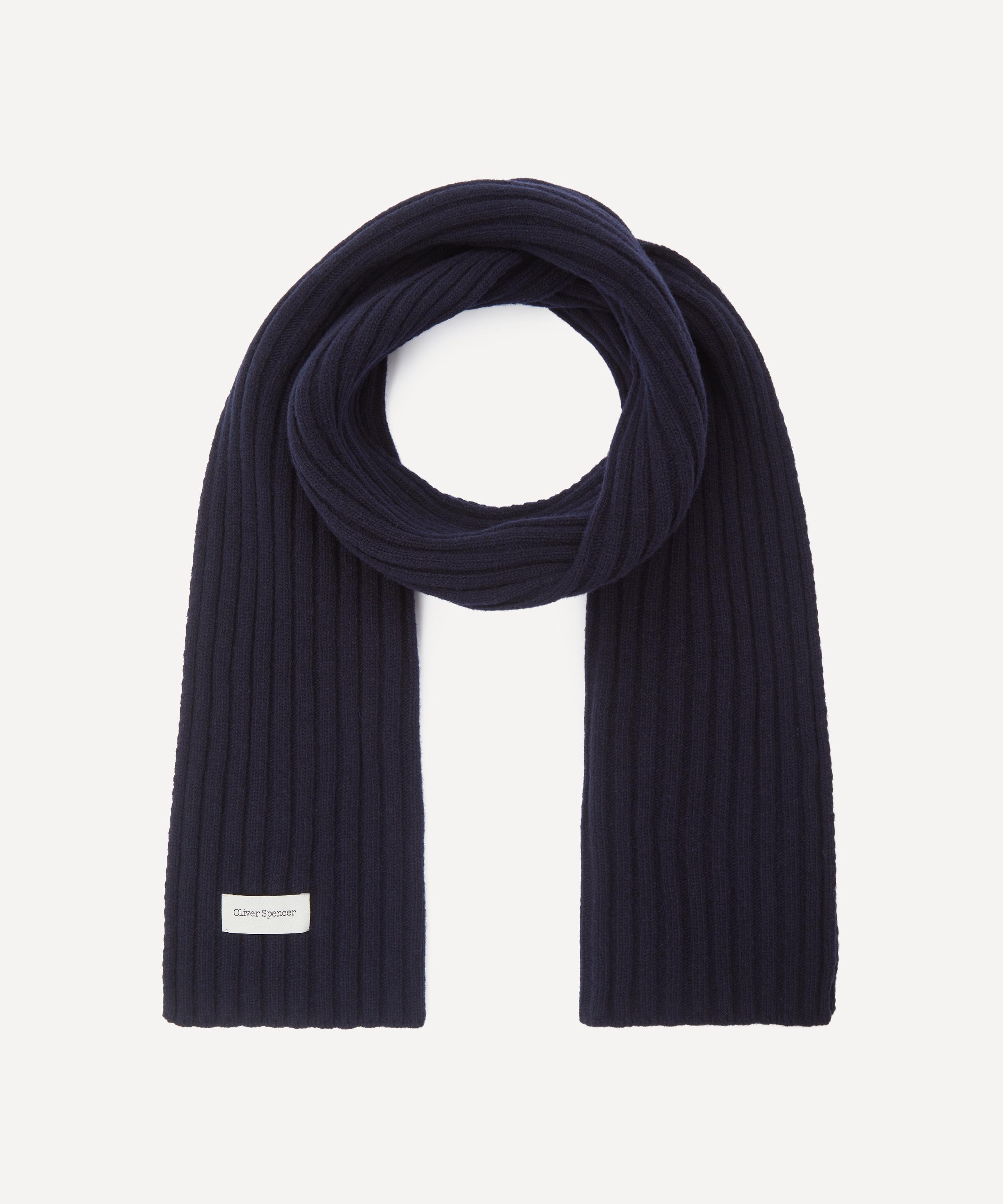 Navy Soane Ribbed Scarf - 2