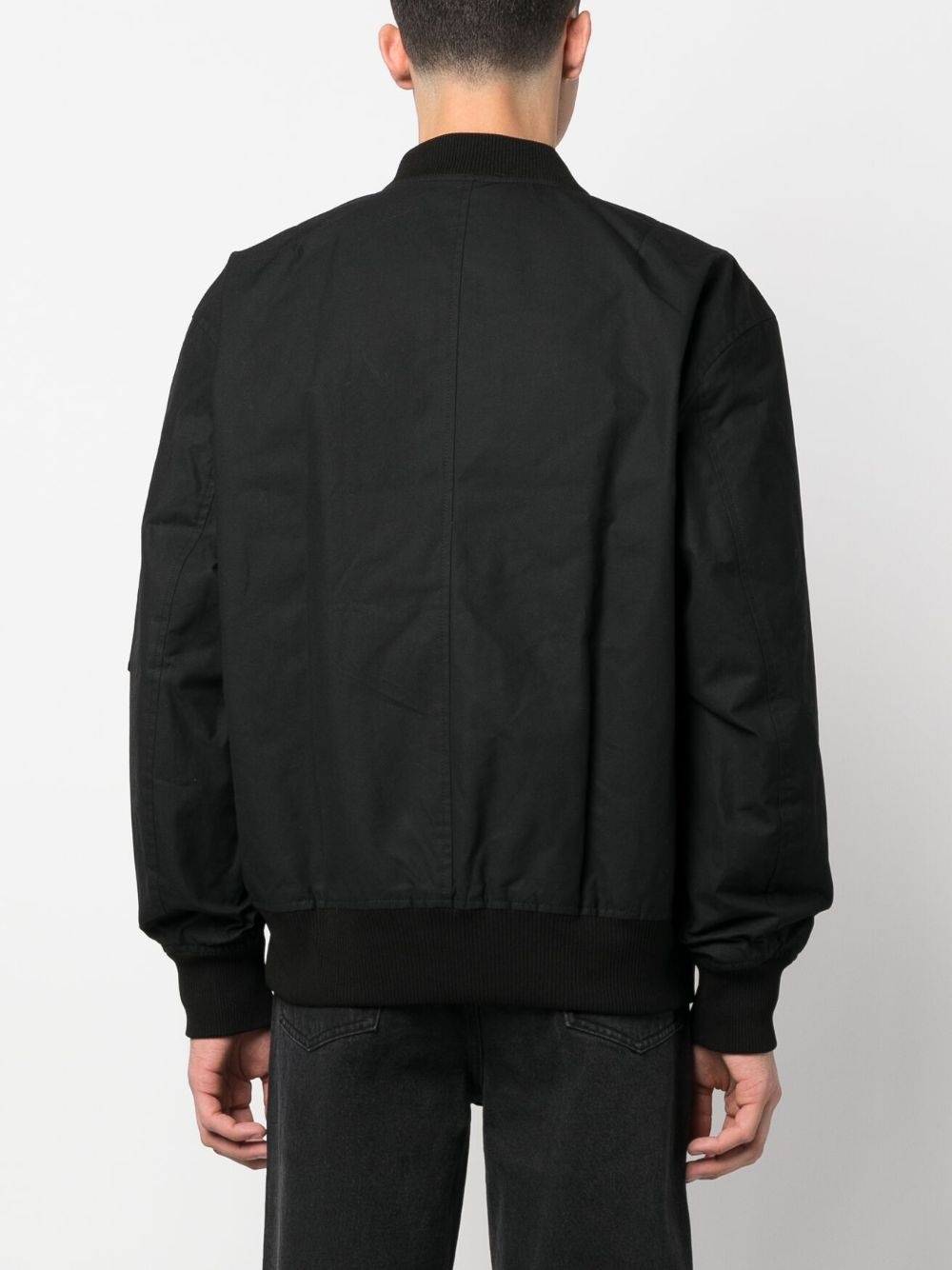 zip-pocket cotton bomber jacket - 4