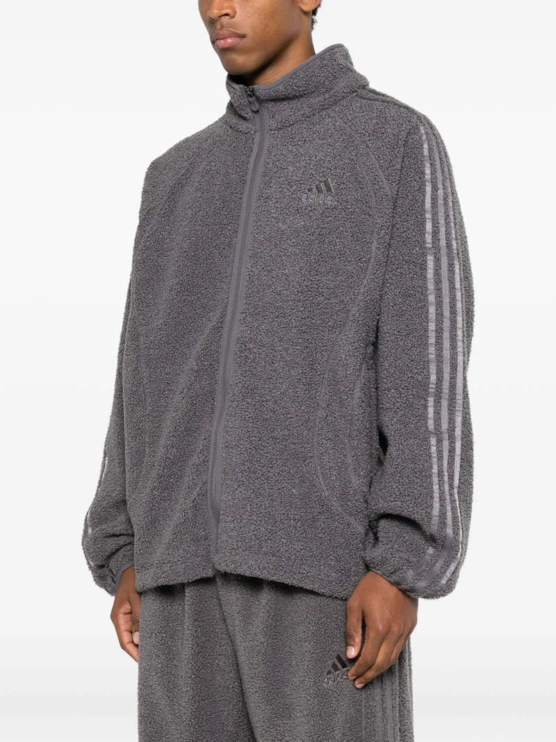 adidas Adidas Borg Three-stripe Zip Sweatshirt outlook