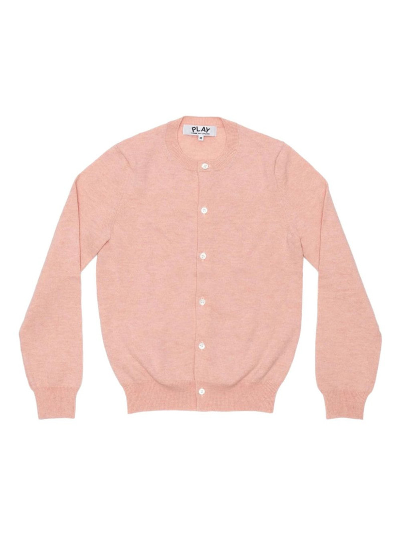 wool heart-embellished cardigan 1