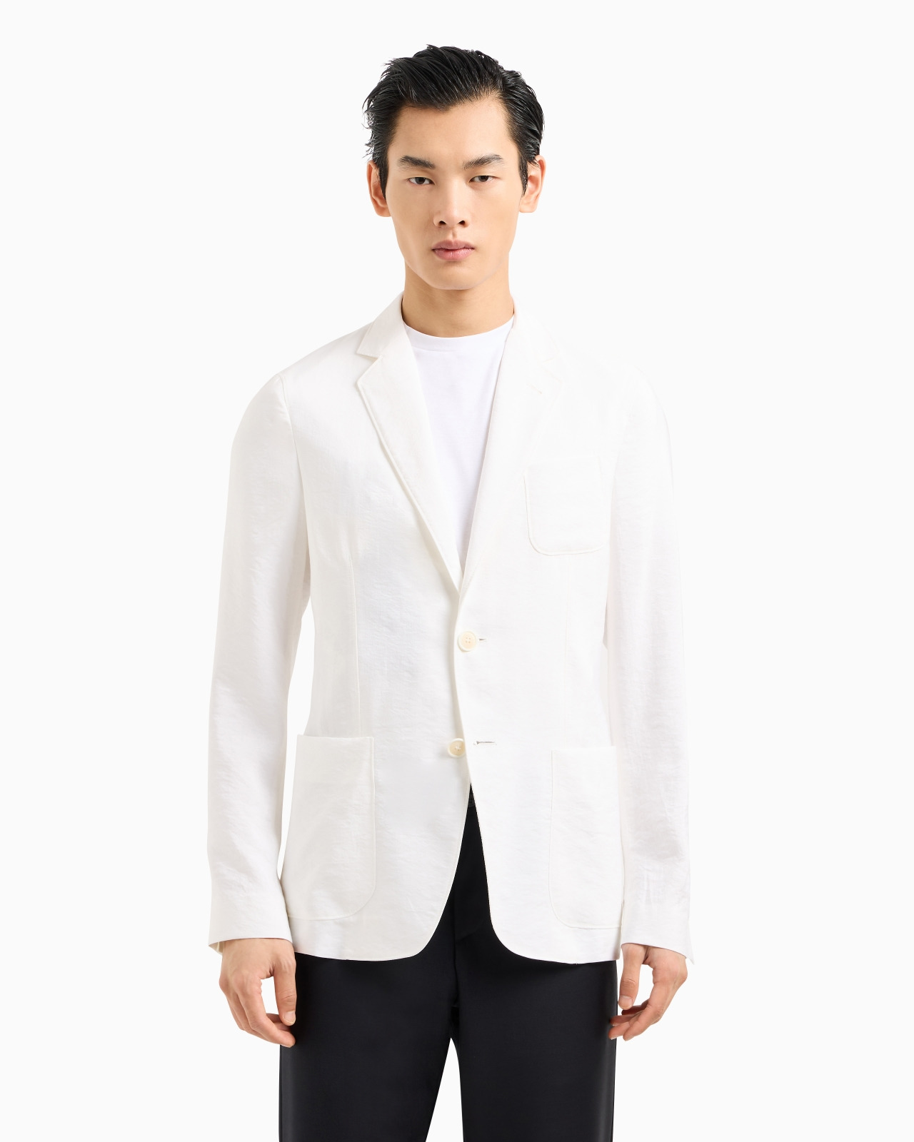 Upton Line single-breasted jacket in a silk-blend twill - 4