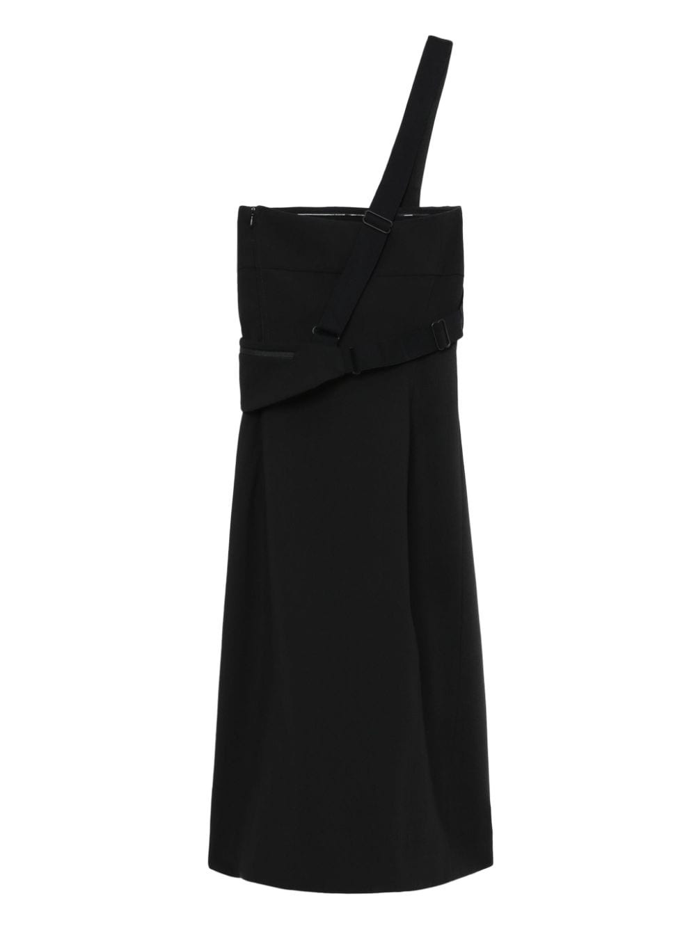 one-shoulder midi dress - 6