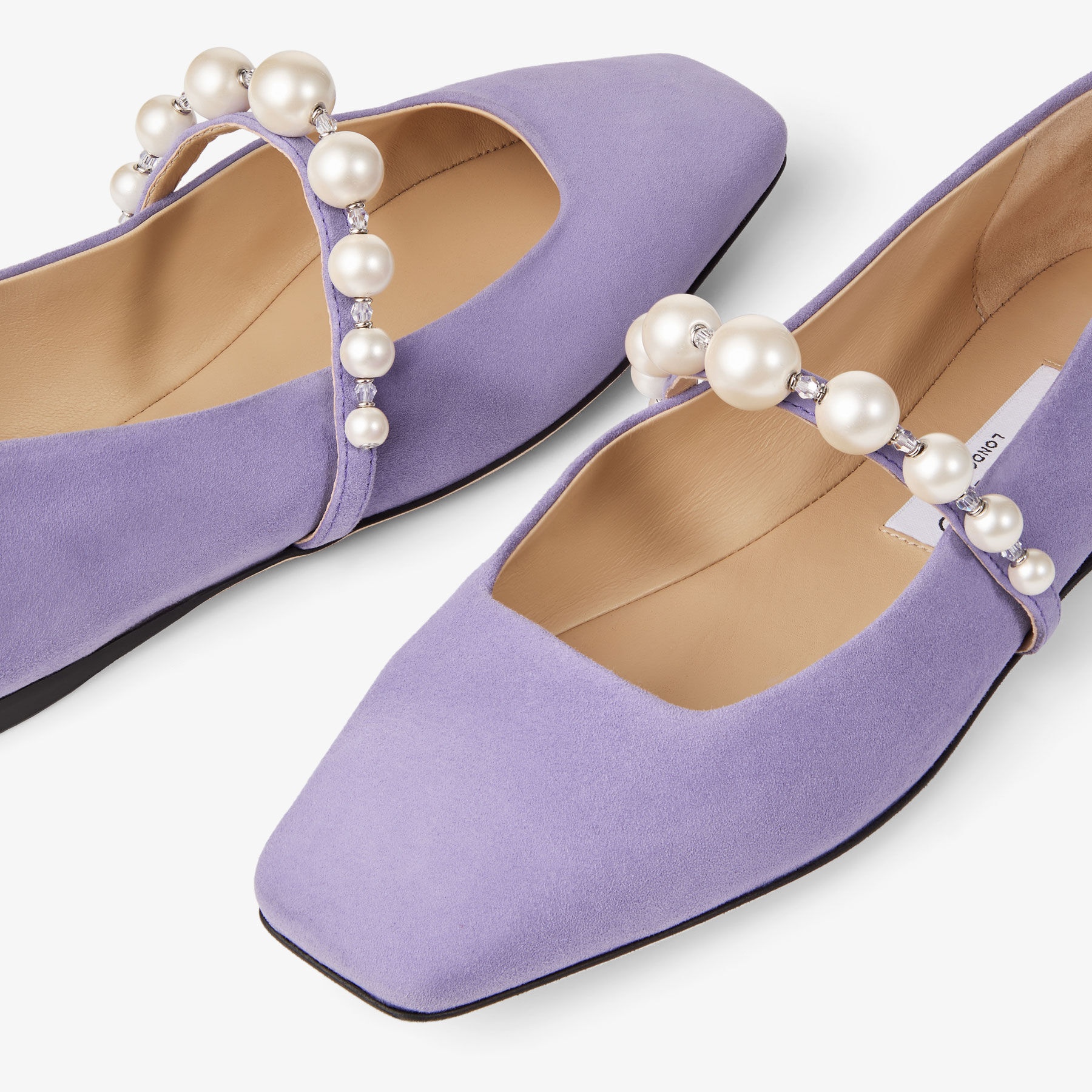 Ade Flat
Suede Tanzanite Pearl Flats - 4