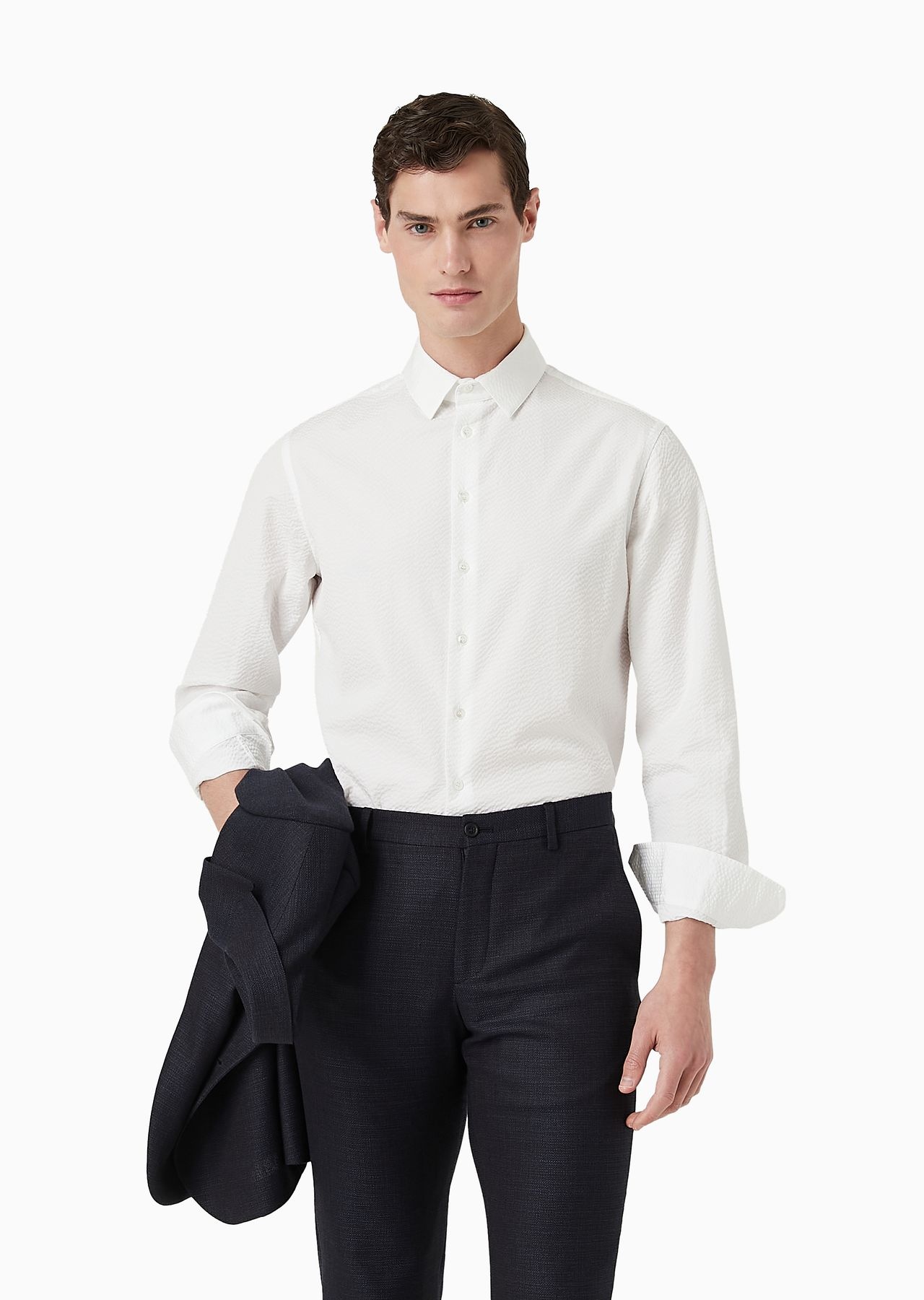 Regular-fit cotton-seersucker shirt - 5