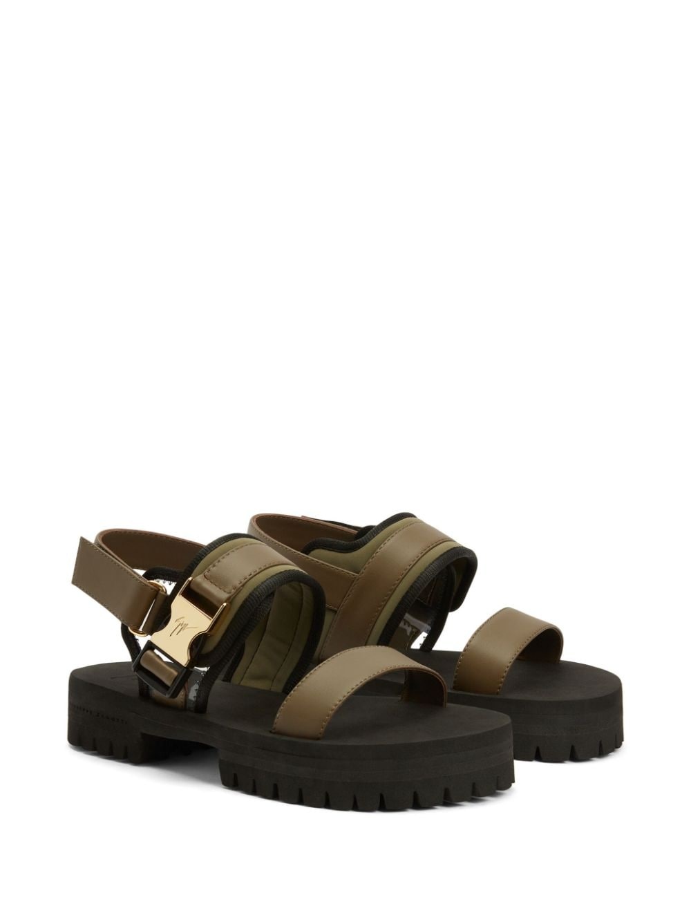 Mederic logo-buckle leather sandals - 2