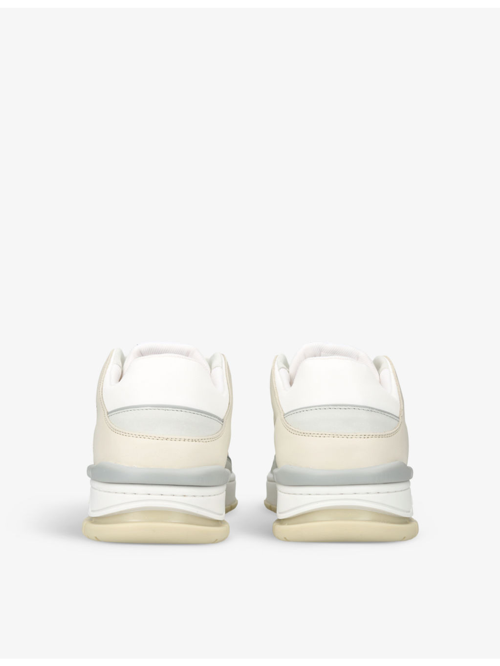 Area leather and recycled polyester low-top trainers - 4