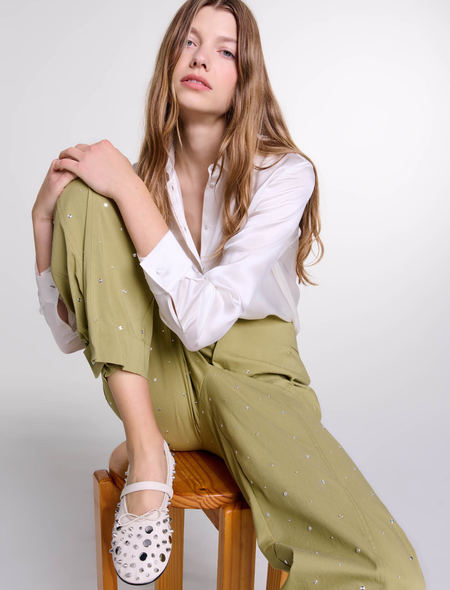 White silk shirt - 8
