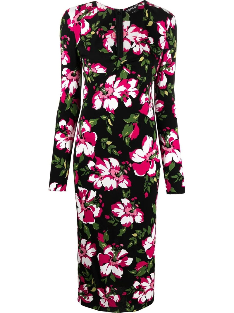 floral-print mid-length dress 1