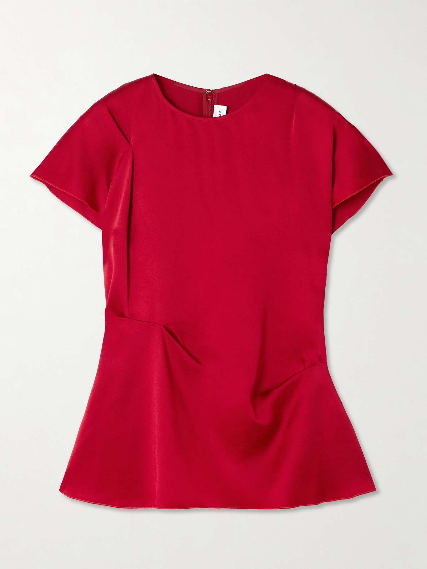 Draped satin top Red - 1