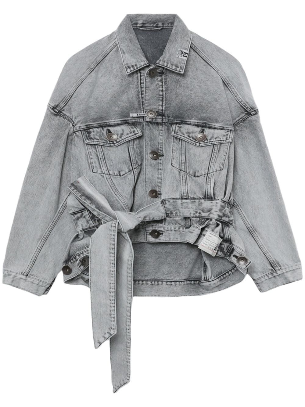 Cache-Coeur belted denim jacket - 1