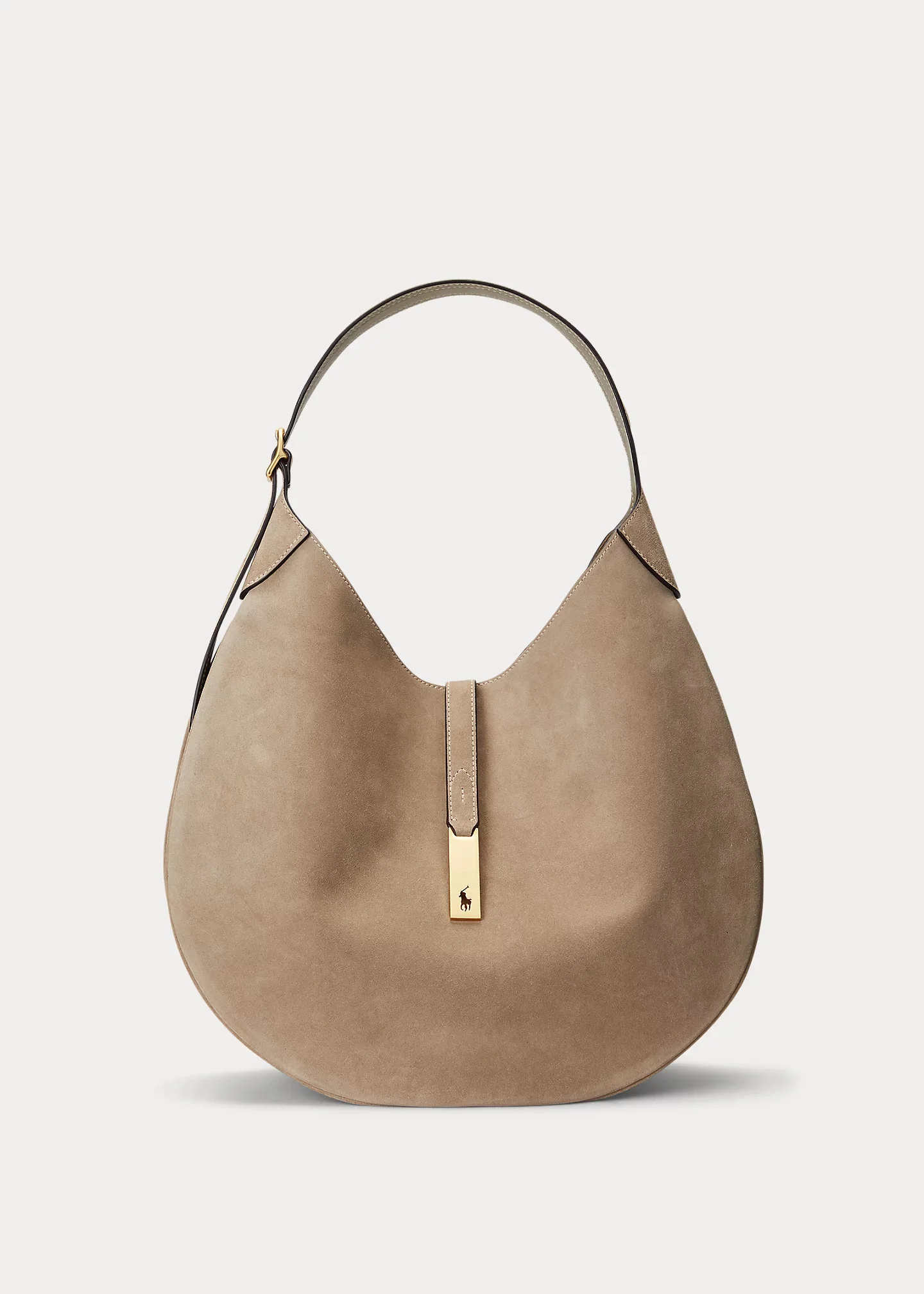 Polo ID Suede Large Shoulder Bag - 1