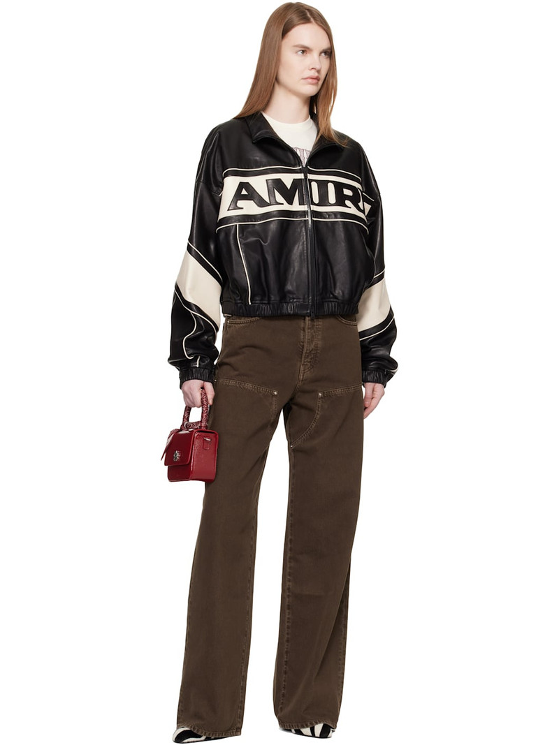 AMIRI Black AMIRI Sport Leather Jacket outlook