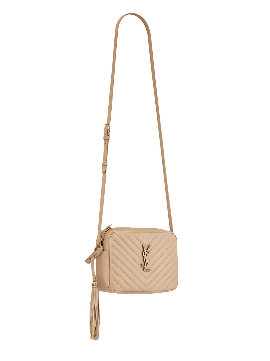 Lou Camera Bag in Quilted Leather Beige - 4