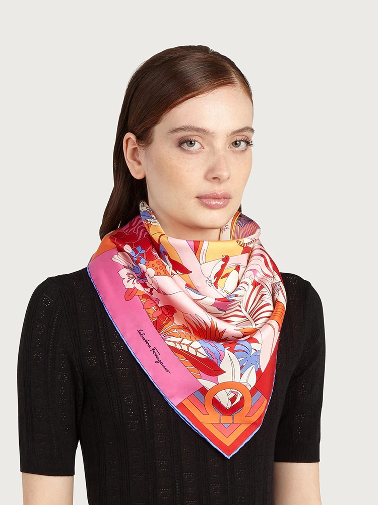 4 ELEMENTS PRINT SILK FOULARD - 2