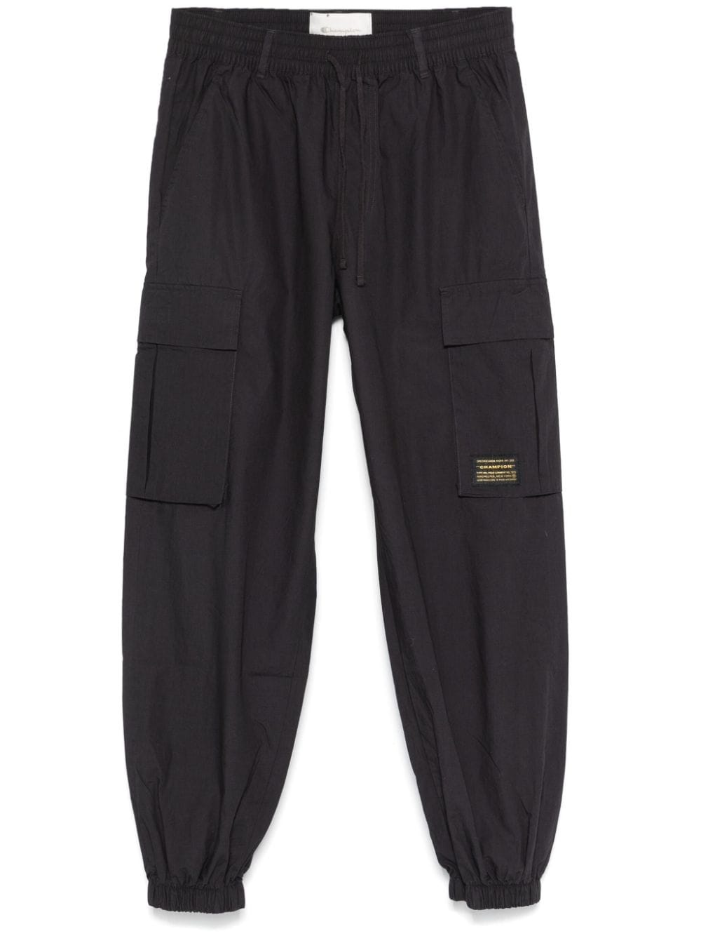 logo-patch cargo trousers - 1