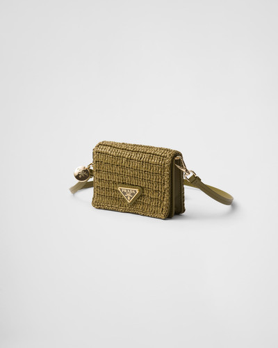 Prada Crochet card holder with shoulder strap outlook