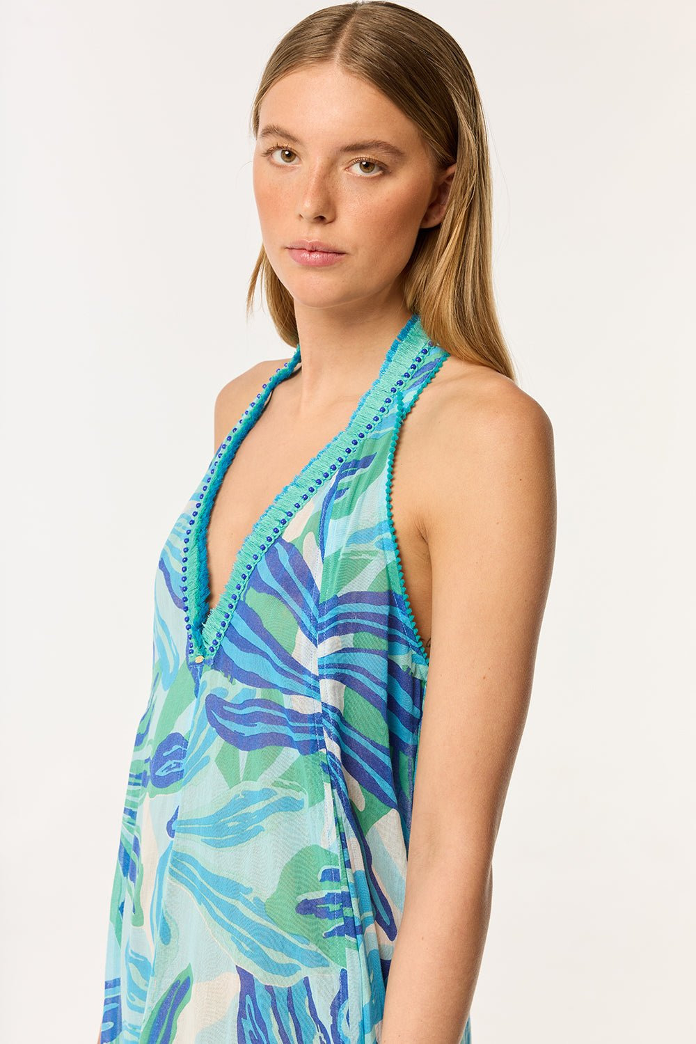 Long Dress Nava - Blue Seaweed - 2