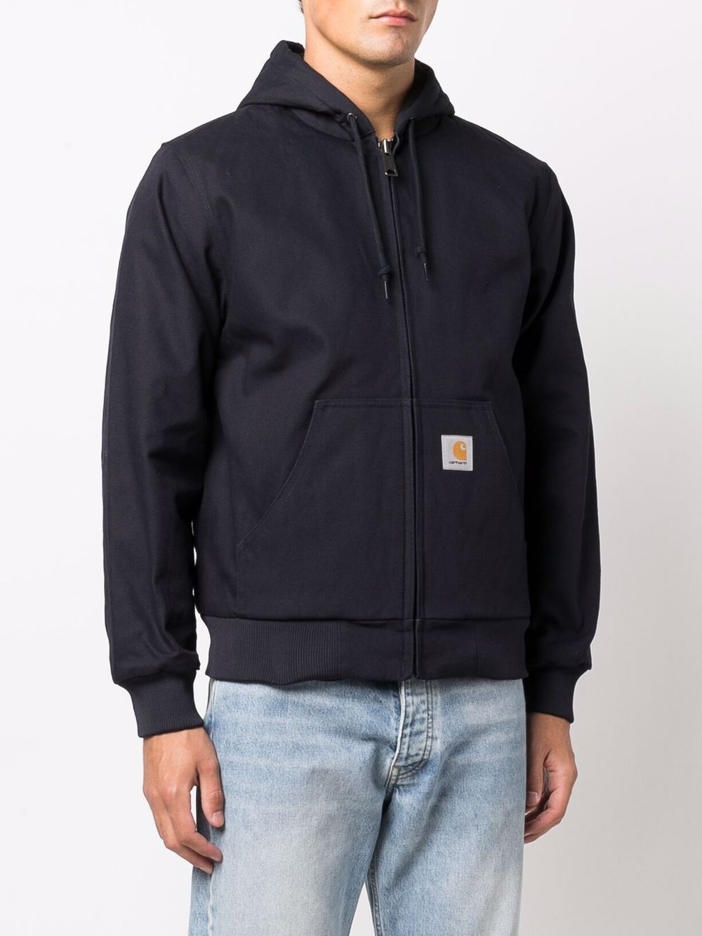 logo patch hooded jacket - 3