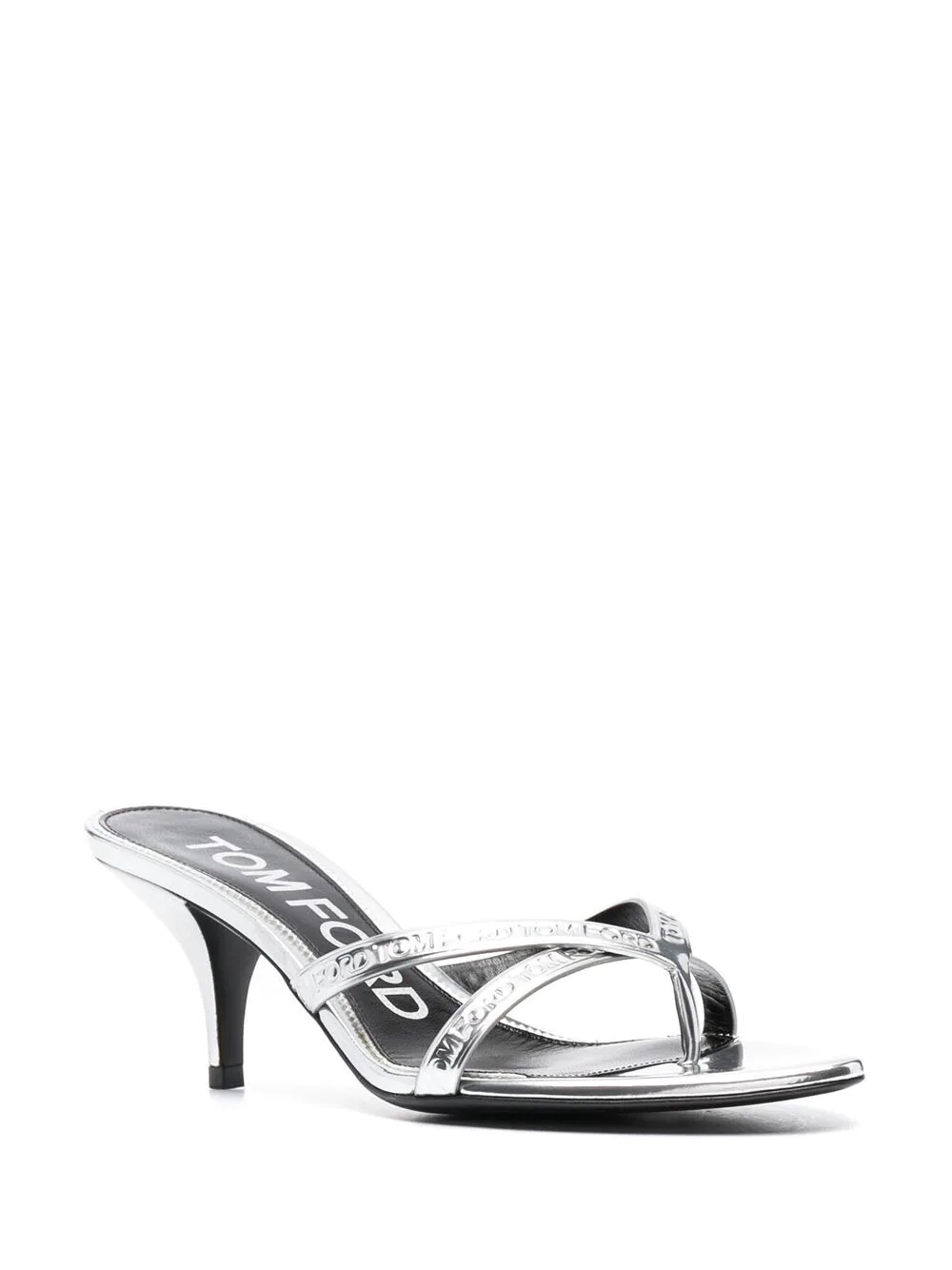 metallic leather mules - 2