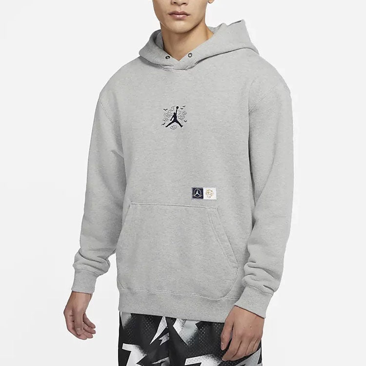 Men's Air Jordan CNY New Year's Edition Embroidered Logo Sports Pullover Gray DO4083-063 - 5
