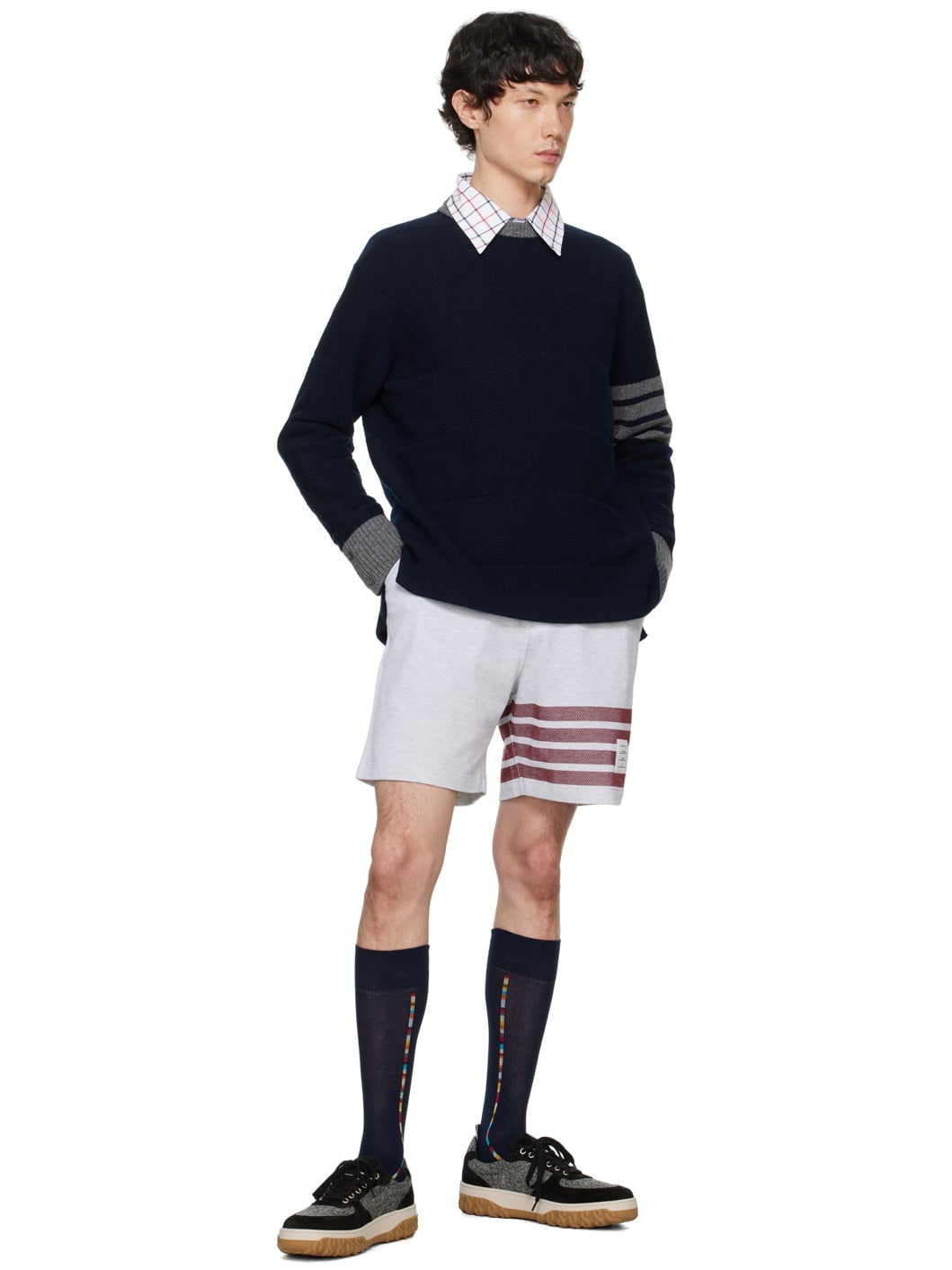 Gray 4-Bar Shorts - 4