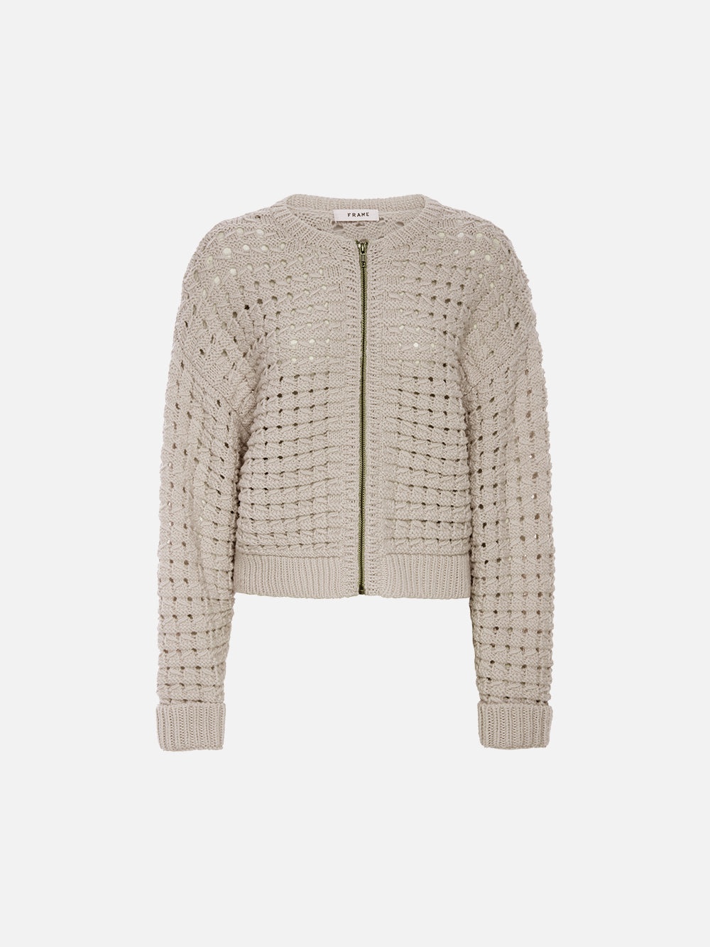 Chunky Open Knit Cardi in Oatmeal - 1