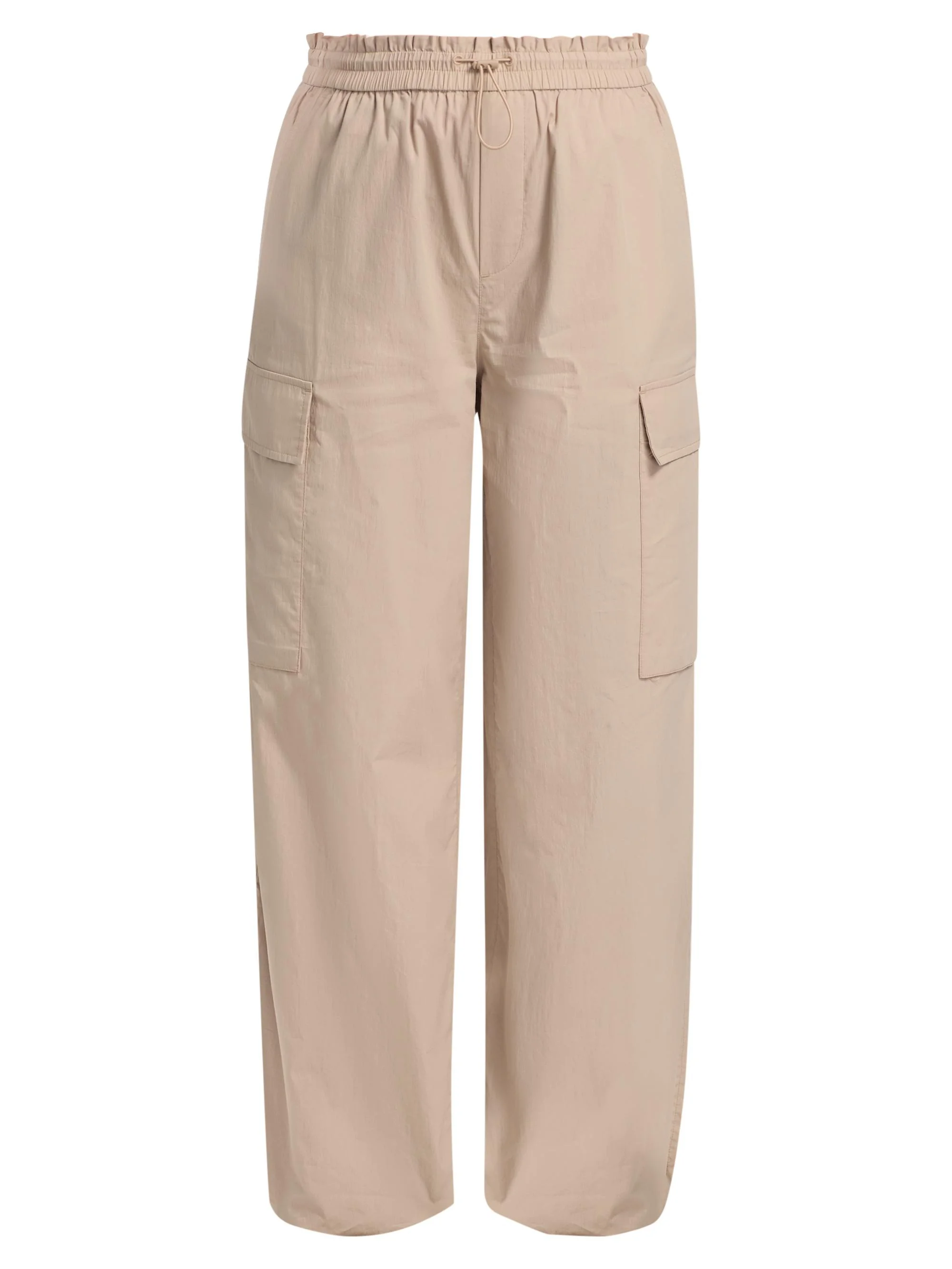 Women's Victoria Drawcord Cotton-Blend Cargo Pants - Taupe - 1
