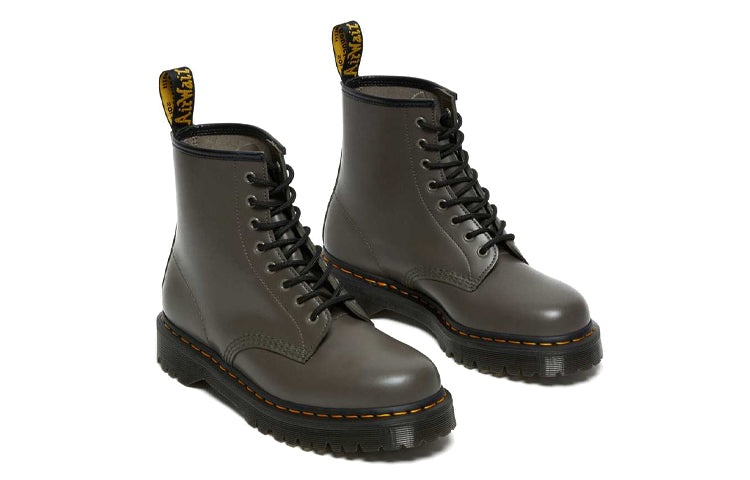 Dr.Martens 1460 Bex Smooth Leather Platform Boots 'Khaki Grey' 27140481 - 4