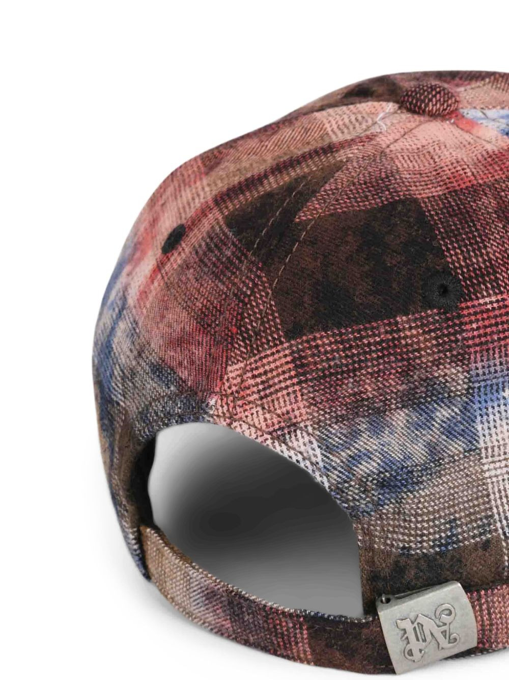 check-print baseball cap - 3