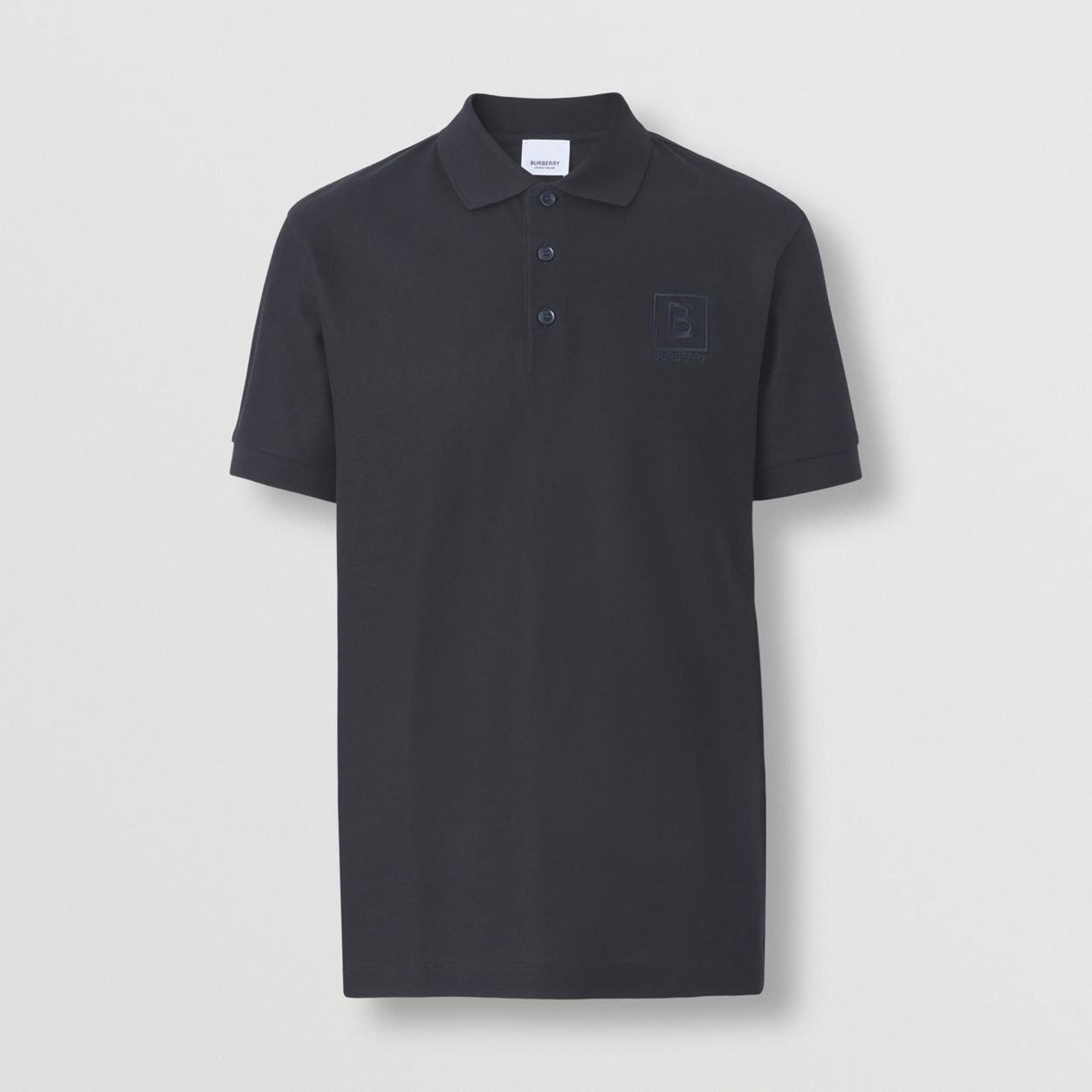 Letter Graphic Cotton Piqué Polo Shirt - 2