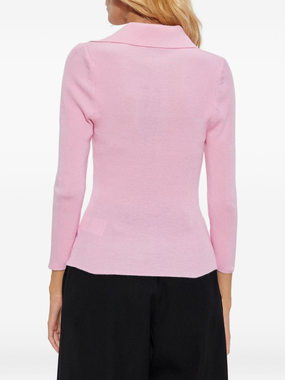 orb-embellished ribbed top - 4