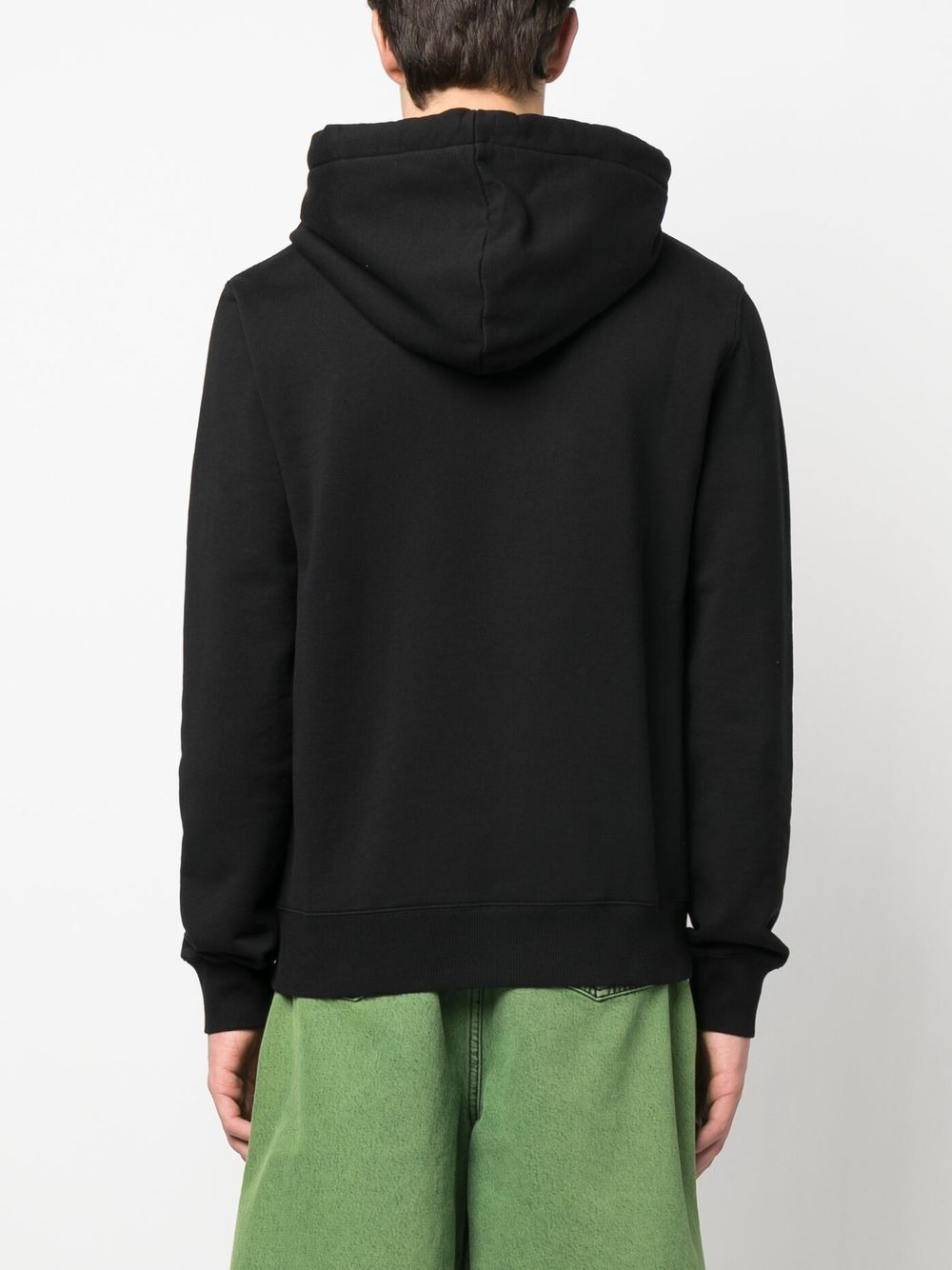 embroidered-logo cotton hoodie - 4