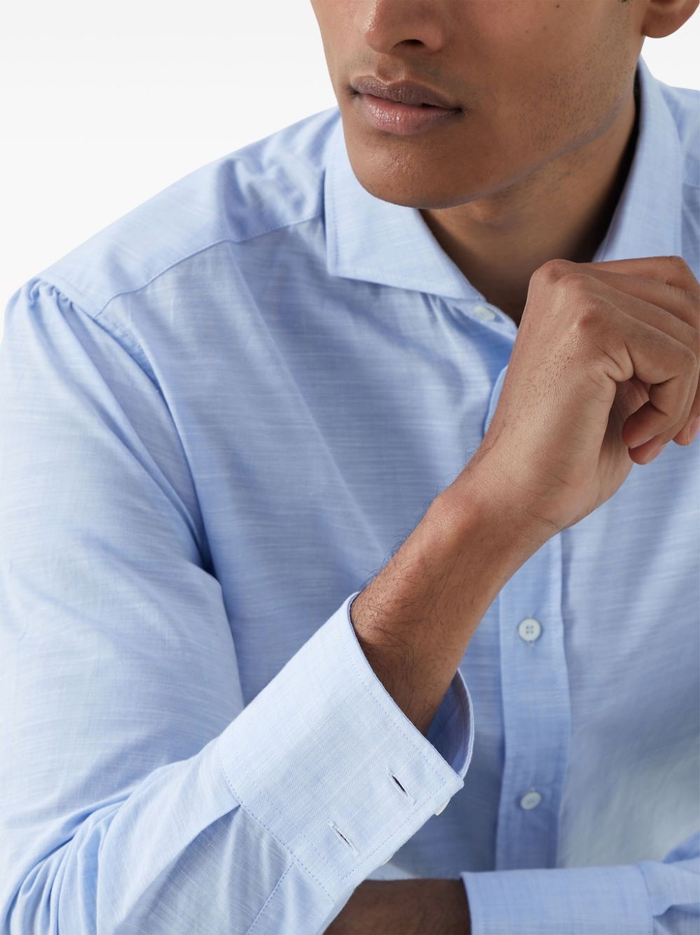 plain long-sleeved shirt - 4